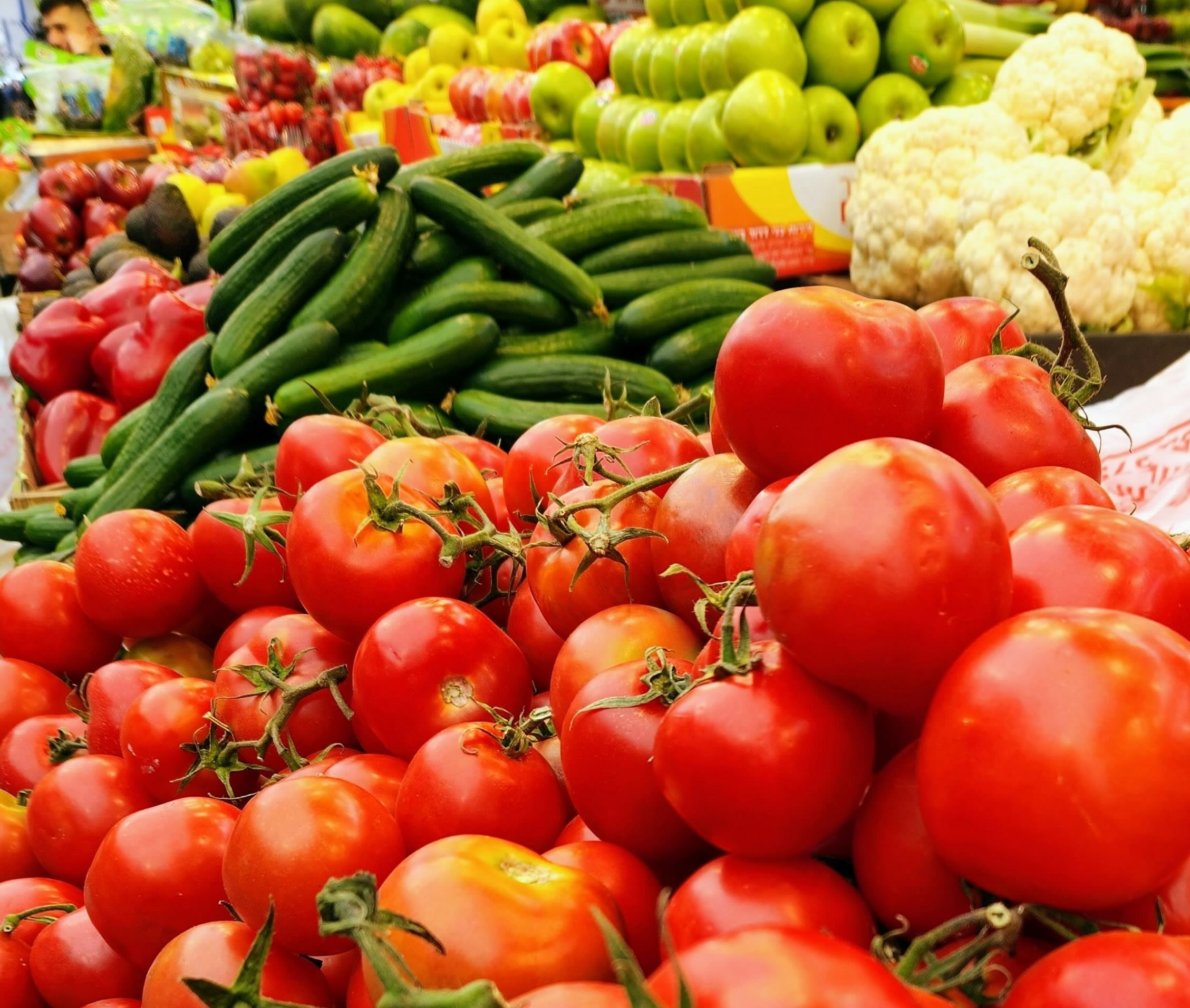 Fresh vegetables in crates ready for delivery